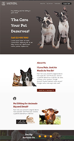 One Page Webpage Template